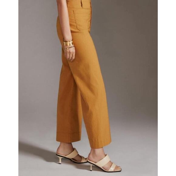 Maeve Anthropologie Colette Cropped Wide Leg Linen Pants Women’s Plus Size 24W - Picture 2 of 9